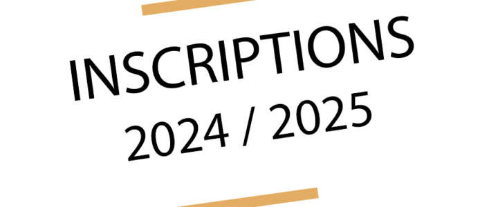 Inscriptions 2024-2025 nouveaux adhérents
